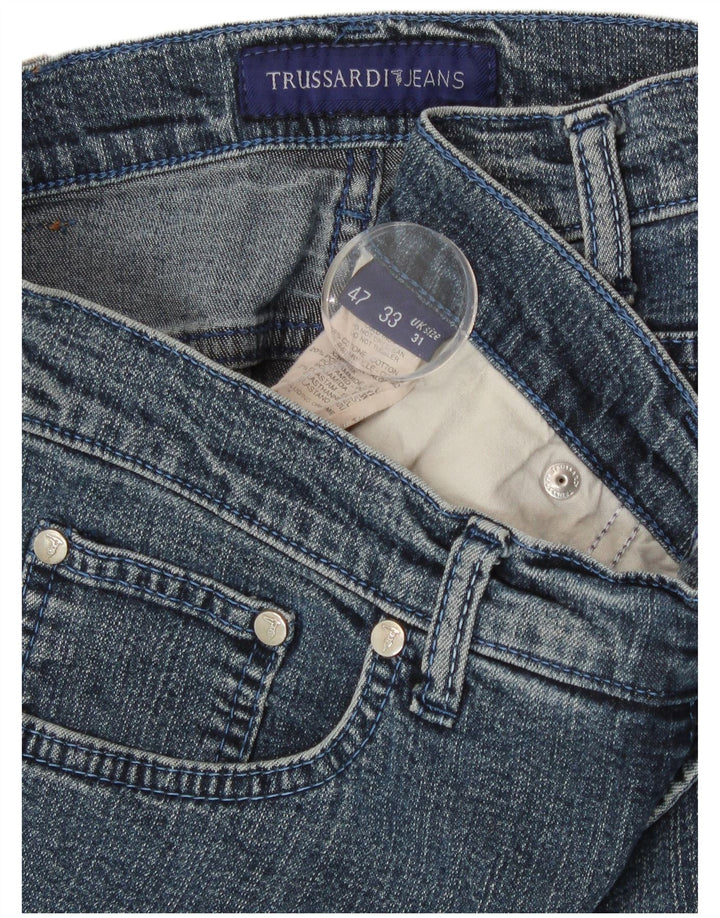 Blugi drepti pentru femei Trussardi W31 L29 Bumbac albastru