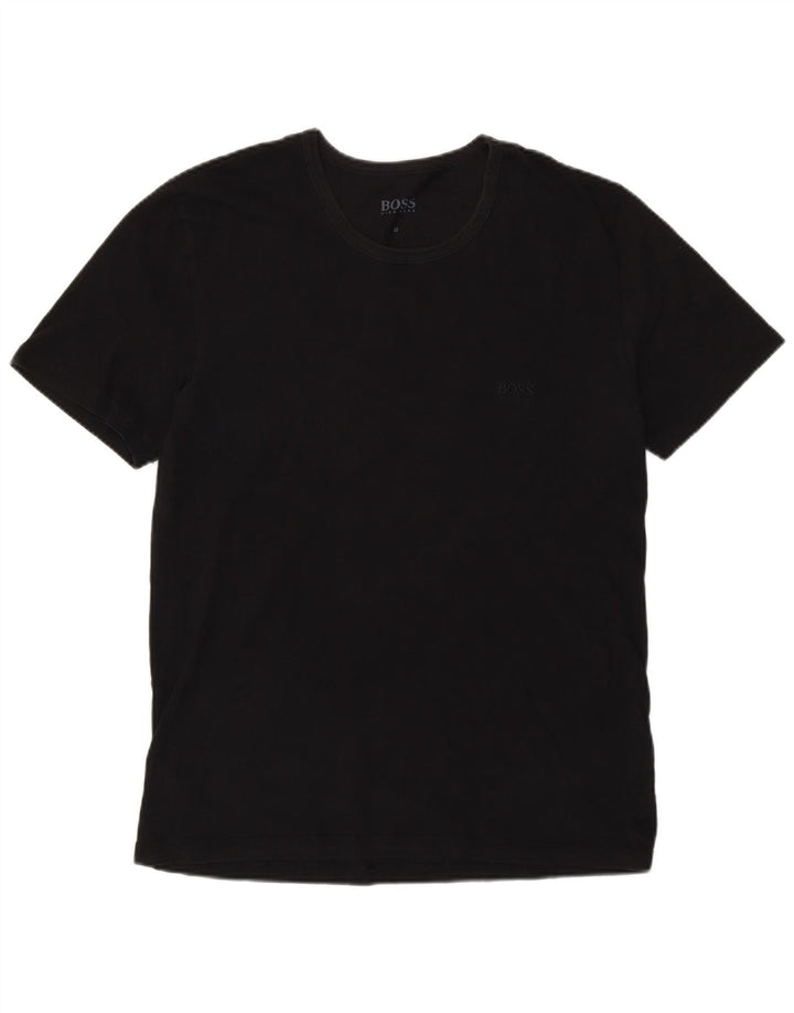 Tricou pentru bărbați Hugo Boss Top mediu din bumbac negru