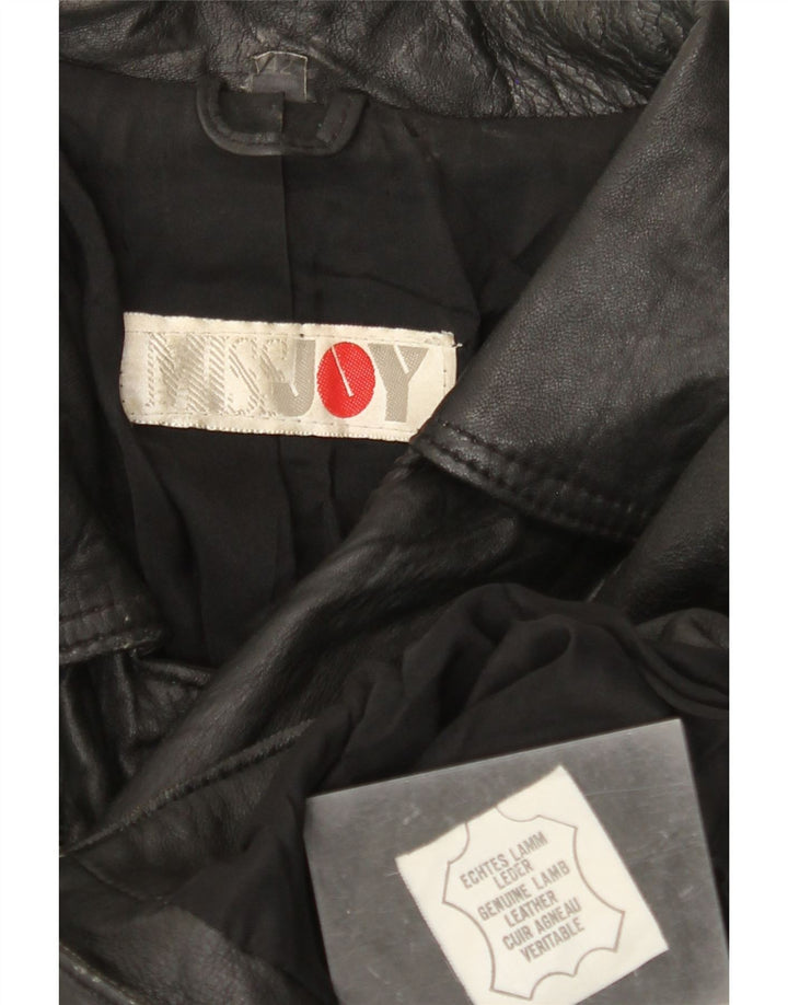 MISS JOY Jachetă Biker din piele pentru femei IT 42 Medium Black Leather