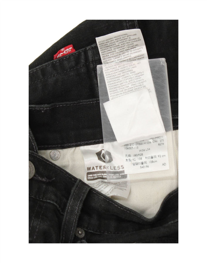 Blugi drepti pentru bărbați Levi's 514 W36 L34 bumbac negru