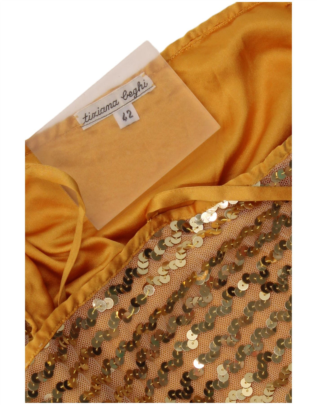 Top cu paiete vintage pentru femei IT 42 Medium Gold