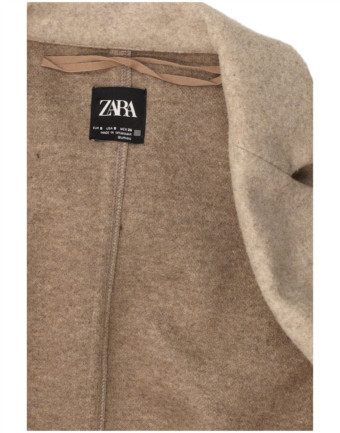 Jachetă blazer supradimensionată pentru femei Zara UK 10 Mic Bej