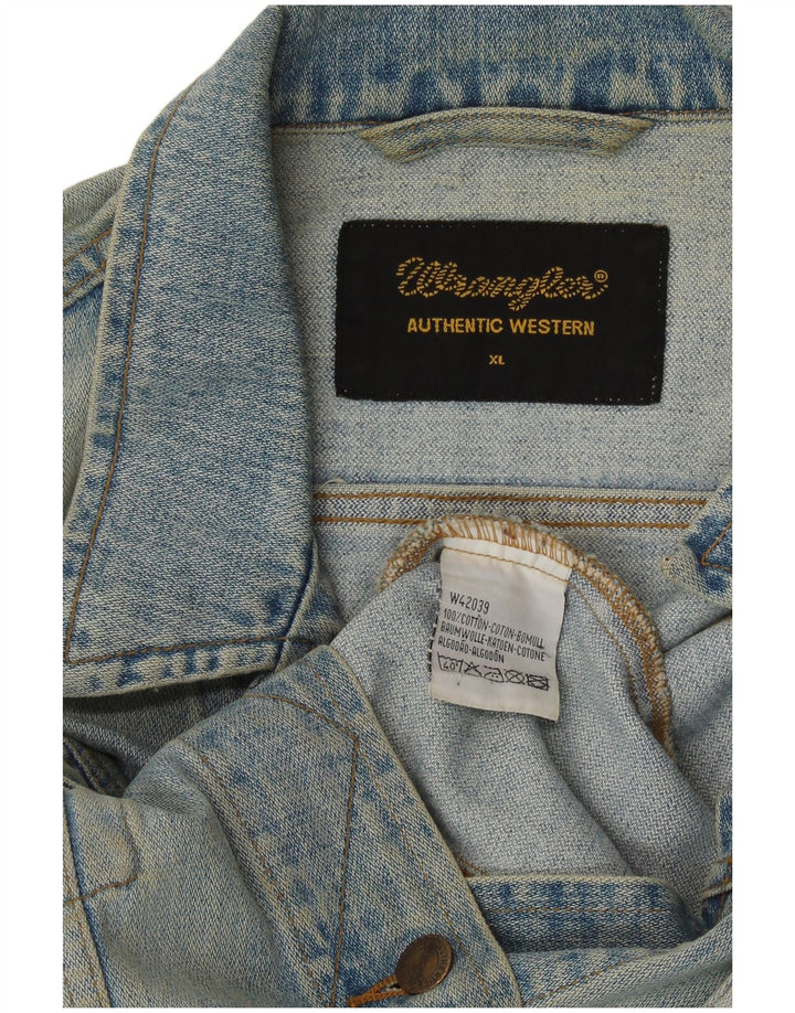 Jachetă de blugi pentru femei WRANGLER UK 18 XL, bumbac albastru