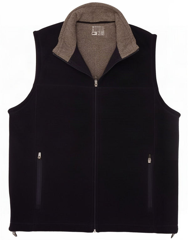 Marks & Spencer Mens Fleece Gilet UK 38 Medium Bluemarin Blue Poliester