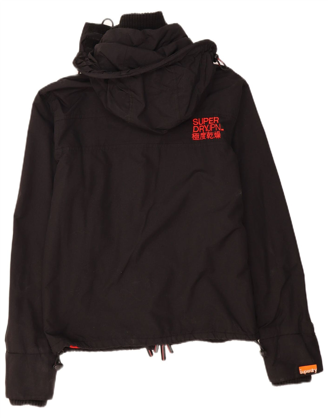 Jachetă Windbreaker cu glugă pentru bărbați Superdry UK 36 Nylon negru mic