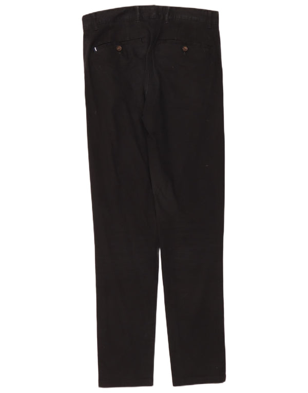 Crew Clothing Pantaloni chino Slim Fit pentru bărbați L34 L34 Bumbac negru