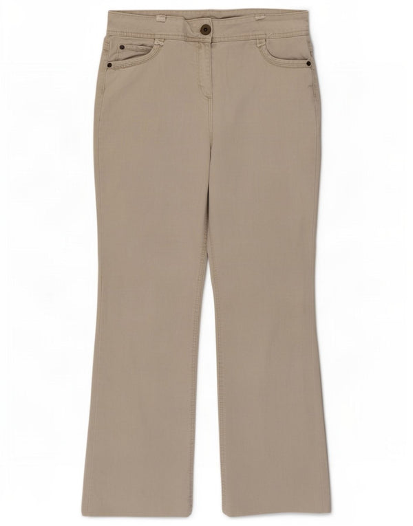 Marks & Spencer Pantaloni casual Bootcut pentru femei UK 14 Medium L32 L27 Bej