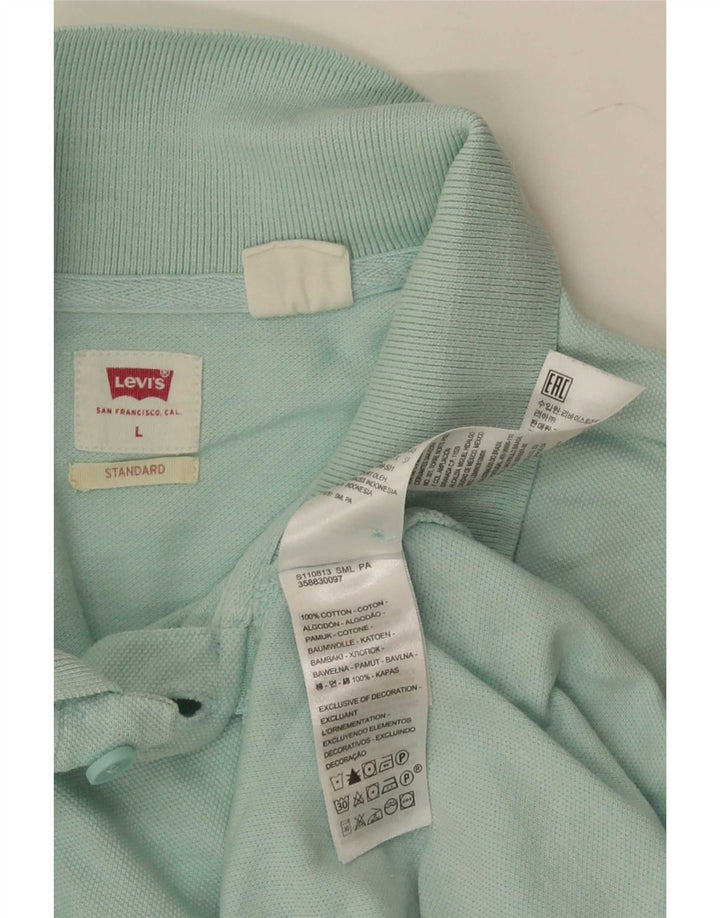 Tricou polo standard pentru bărbați Levi's, bumbac turcoaz mare