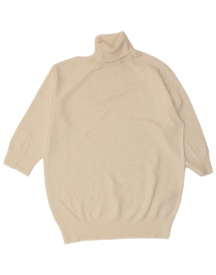 Pulover pentru femei cu mânecă scurtă cu gât rulat Zara UK 12 Medium White