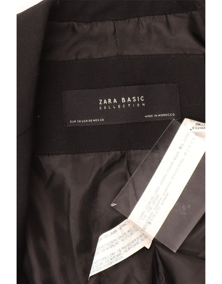 ZARA Womens 1 Button Blazer Jacket EU 38 Small Black Polyester Vintage Zara and Second-Hand Zara from Messina Hembry 