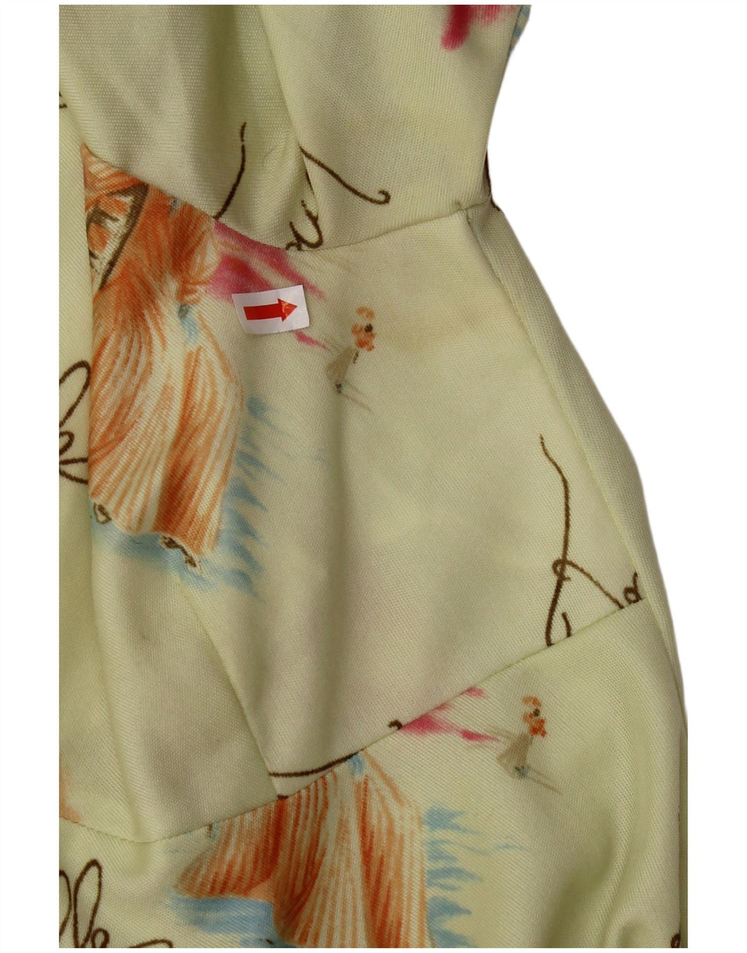 VINTAGE Rochie A-Line cu model abstract pentru femei UK 8 Small Green