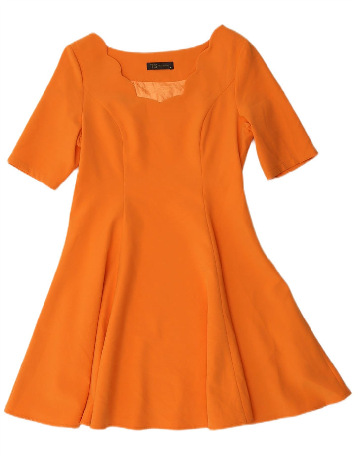 Rochie vintage pentru femei în linie A UK 12 portocaliu mediu
