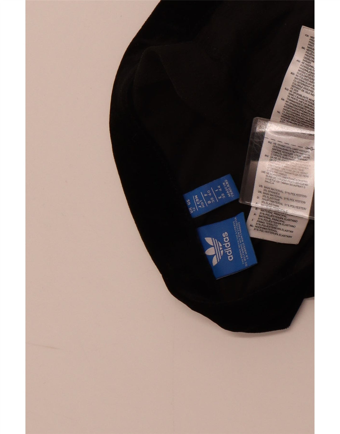 Leggings din velur pentru femei ADIDAS UK 12 Poliester mediu negru