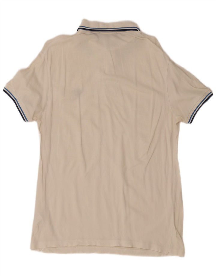 Cămașă polo Fred Perry pentru bărbați, bumbac alb mediu