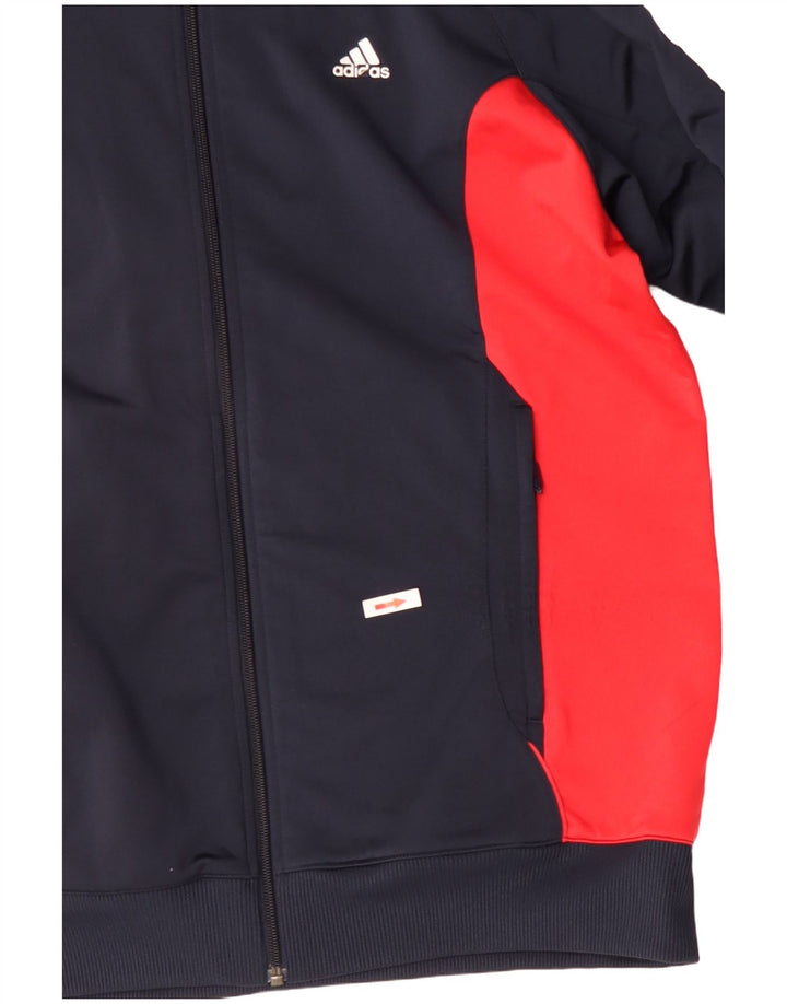 Jachetă de trening pentru bărbați Adidas UK 42/44 Poliester mare, albastru bleumarin