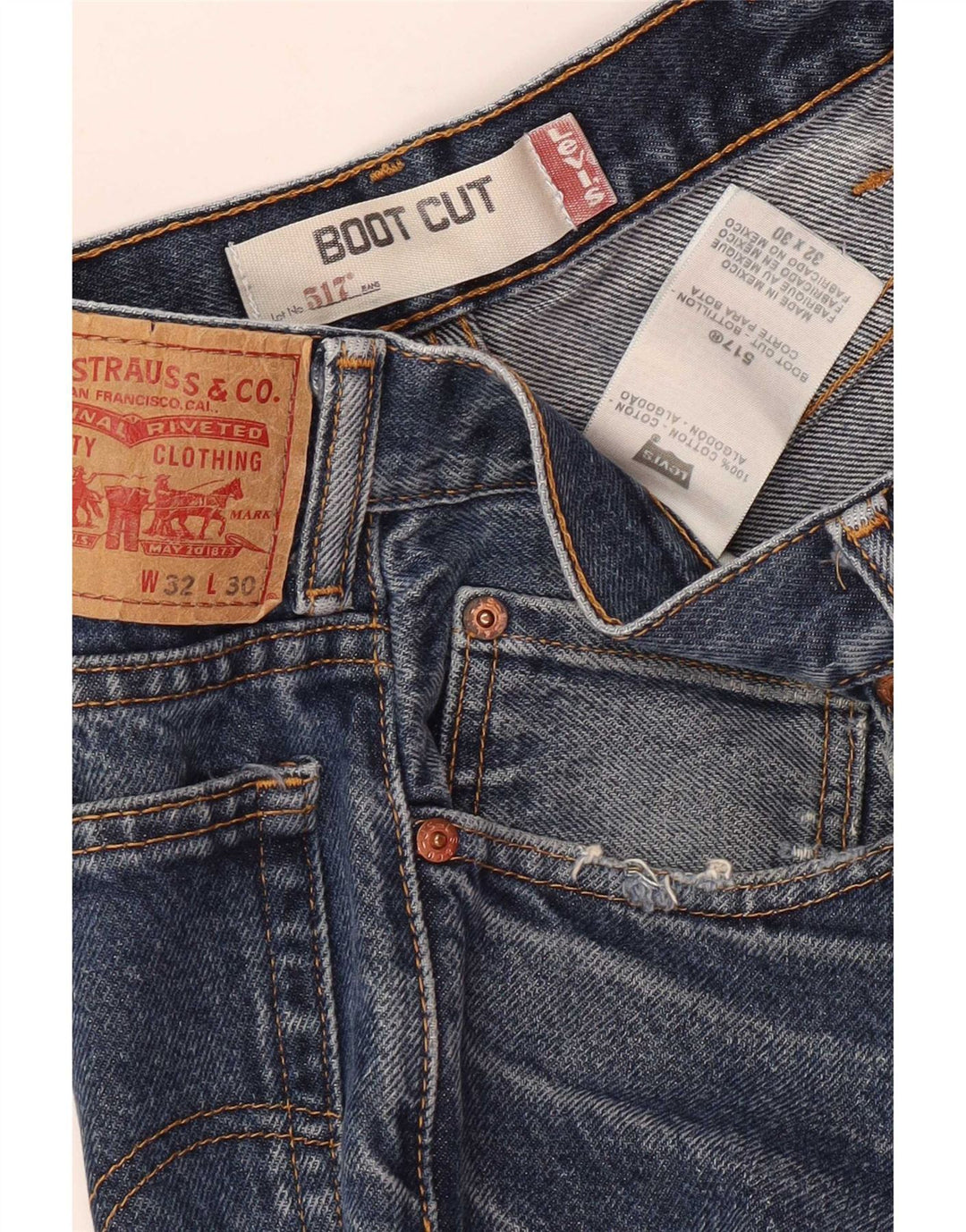 Blugi Levi's 517 Bootcut W32 L30 Bumbac albastru