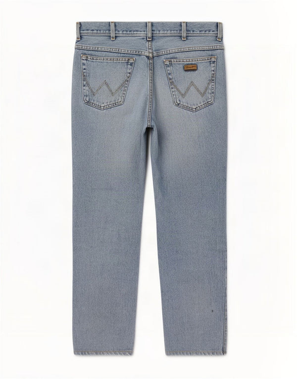 Blugi drepți Wrangler pentru bărbați, cu ajustare normală, W36 L34, bumbac albastru