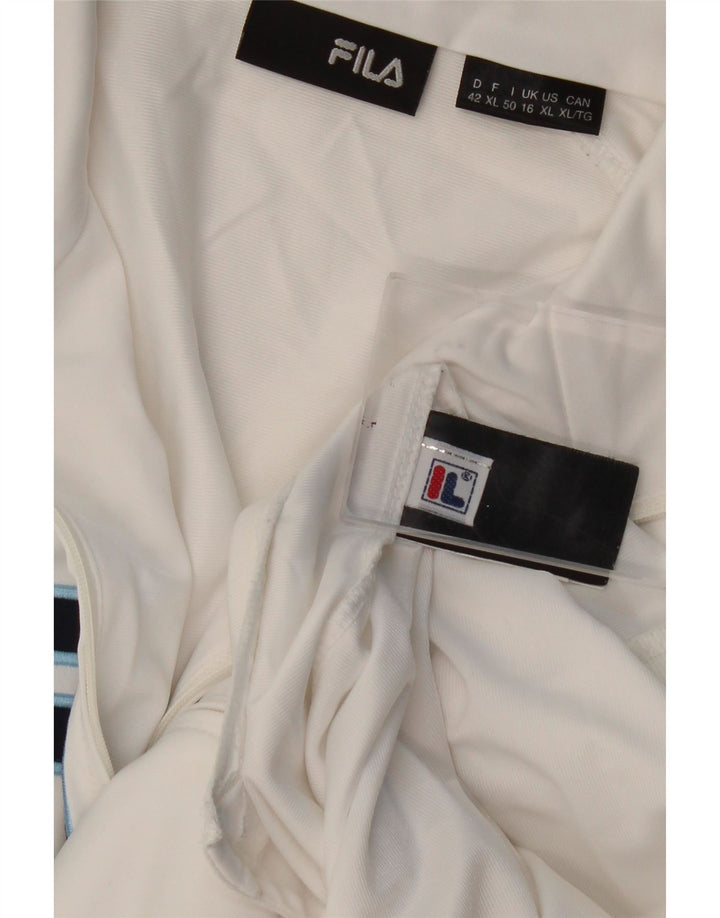 Jachetă de top pentru trening cu grafic pentru femei Fila UK 16 Large White