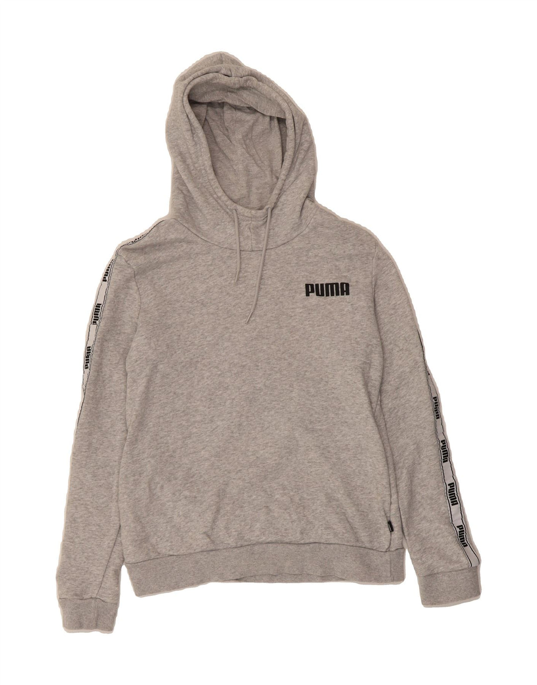 PUMA Womens Graphic Hoodie Jumper UK 14 Medium Grey Vintage Puma and Second-Hand Puma from Messina Hembry 