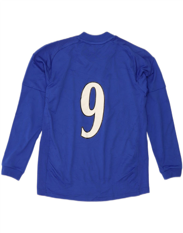 ADIDAS Boys Graphic Top Long Sleeve 9-10 Years 2XS Blue Vintage Adidas and Second-Hand Adidas from Messina Hembry 