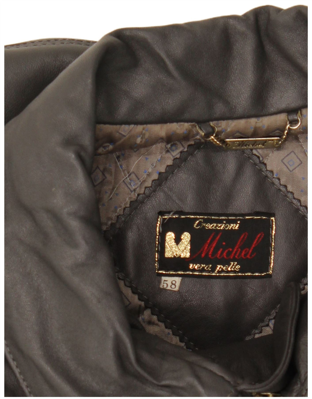 Jachetă din piele pentru bărbați Michel IT 58 4XL din piele gri