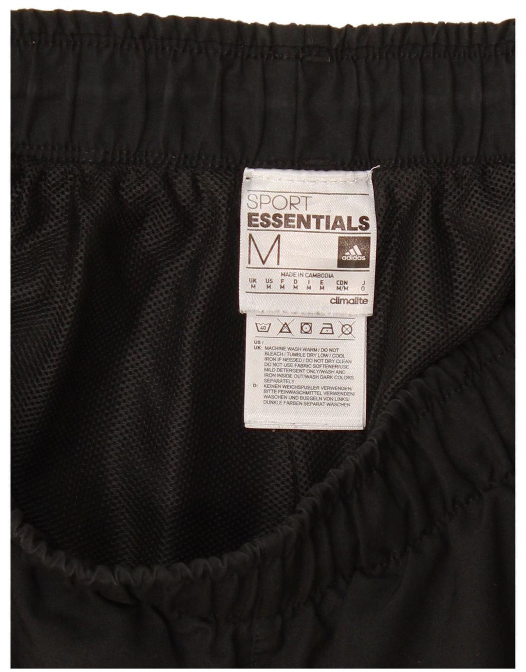 Pantaloni scurți sport Climalite ADIDAS pentru bărbați, poliester mediu negru