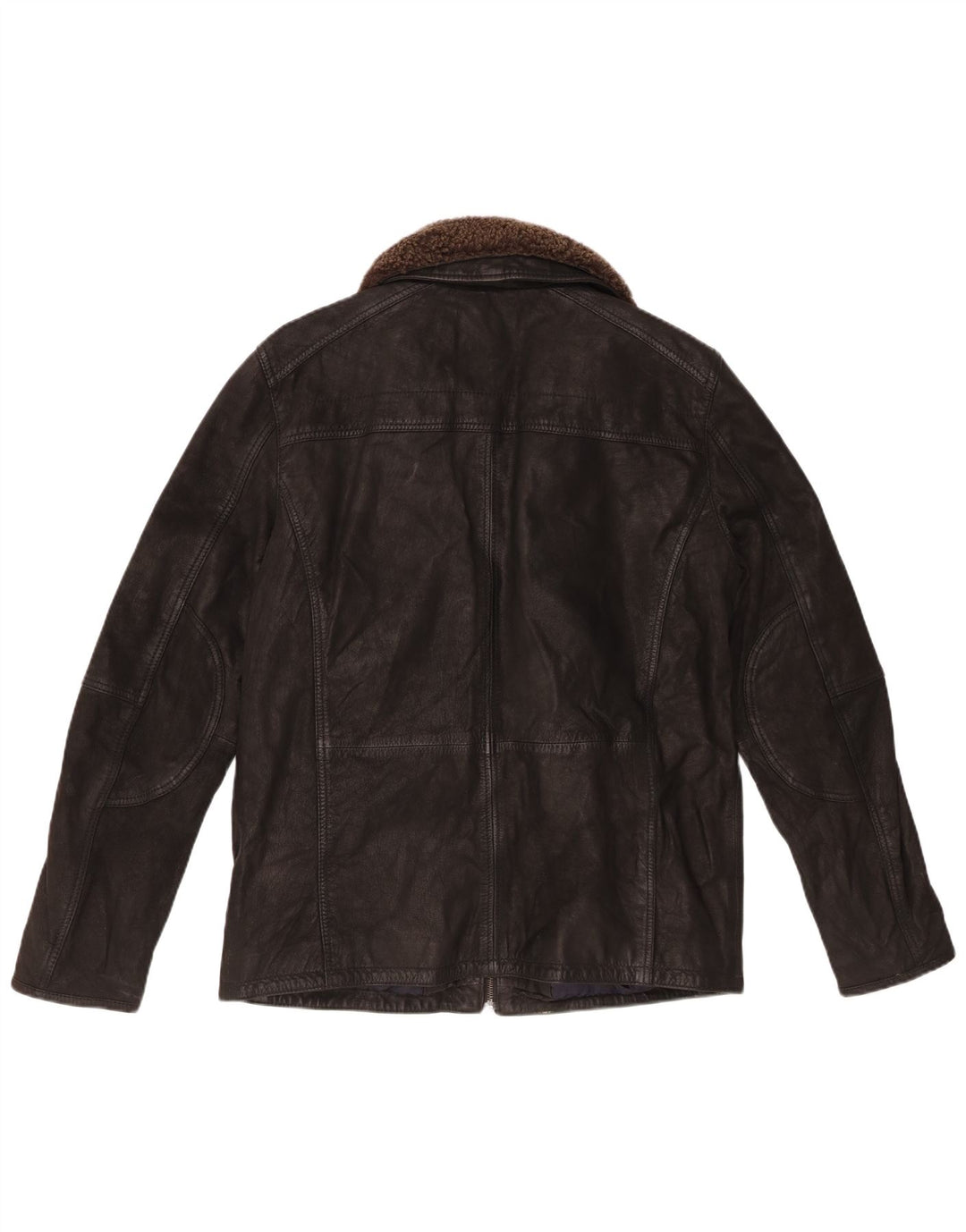 Jachetă de piele vintage pentru bărbați UK 40 Large Black