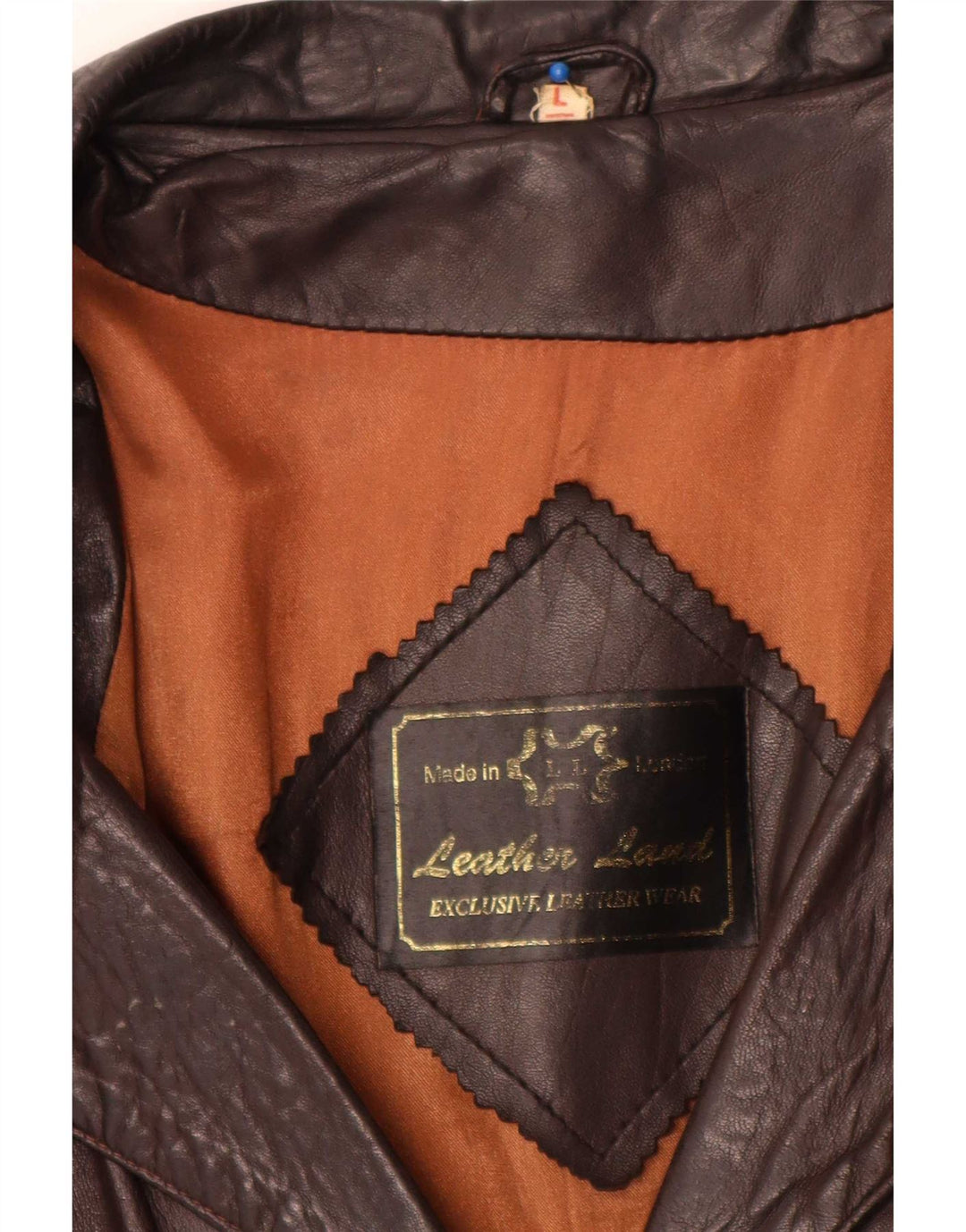 Palton de piele vintage pentru femei UK 14 mare maro