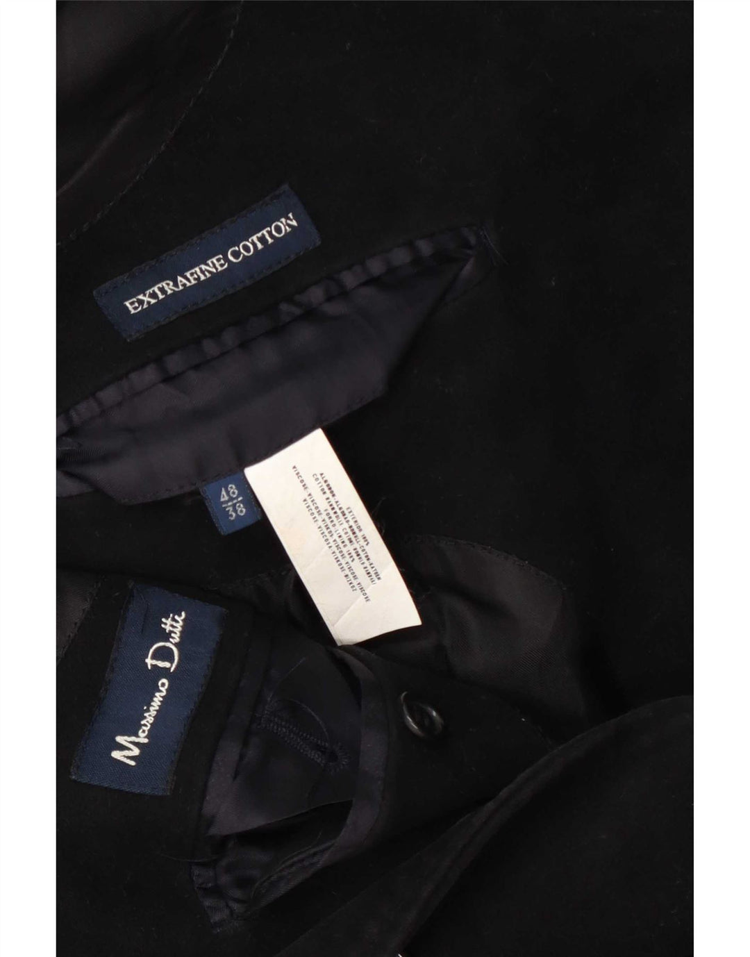 Palton Massimo Dutti Bărbați EU 48 Bumbac Negru Mediu