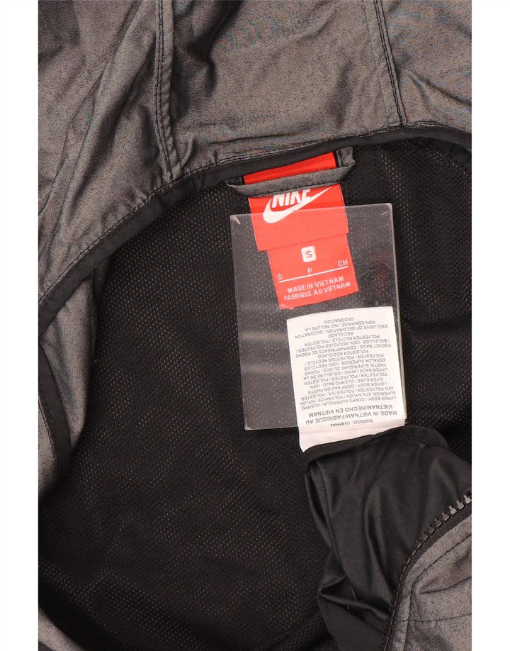 Jachetă de ploaie cu glugă Nike pentru femei UK 10, gri mic, nailon color bloc
