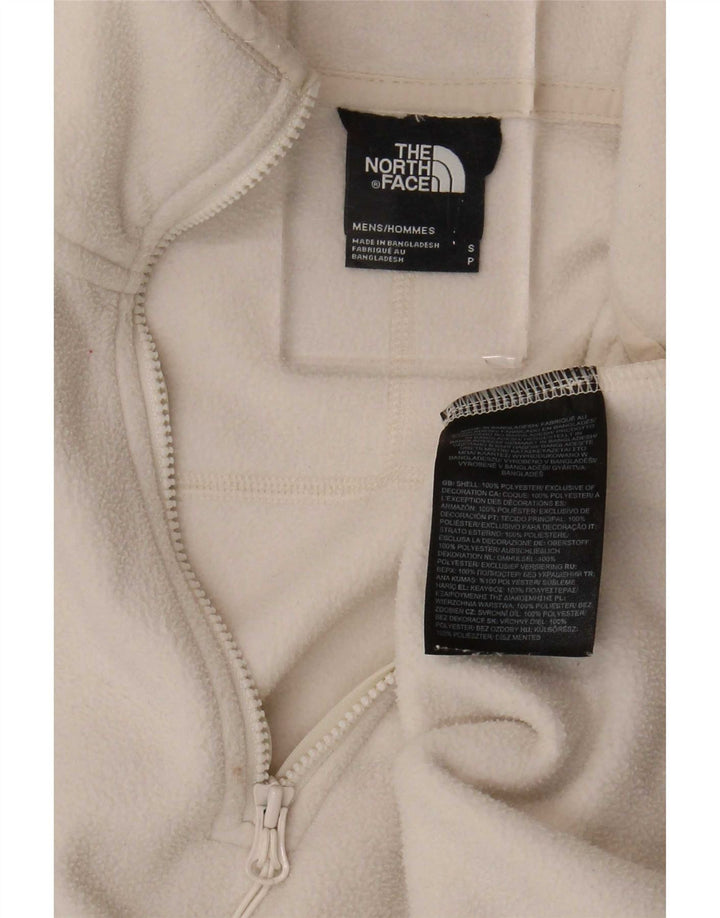 Pulover pentru bărbați The North Face, cu fermoar și gât, poliester, bej