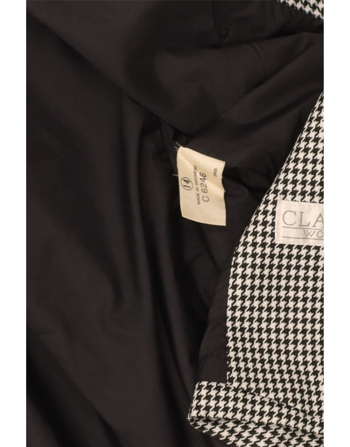 Jachetă blazer pentru femei CLASSIC la două piepturi UK 14, mare, negru, picior de gală