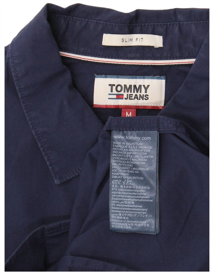 Cămașă pentru bărbați Tommy Hilfiger Slim Fit Bumbac mediu albastru bleumarin