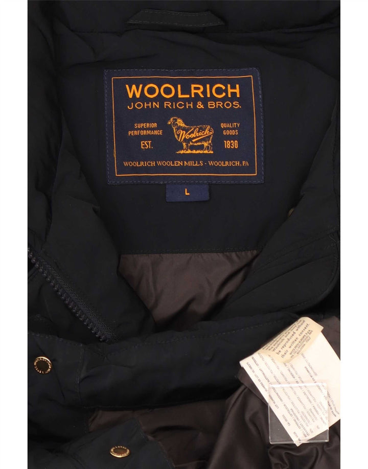 Palton căptușit pentru femei Woolrich UK 16 mare poliester bleumarin