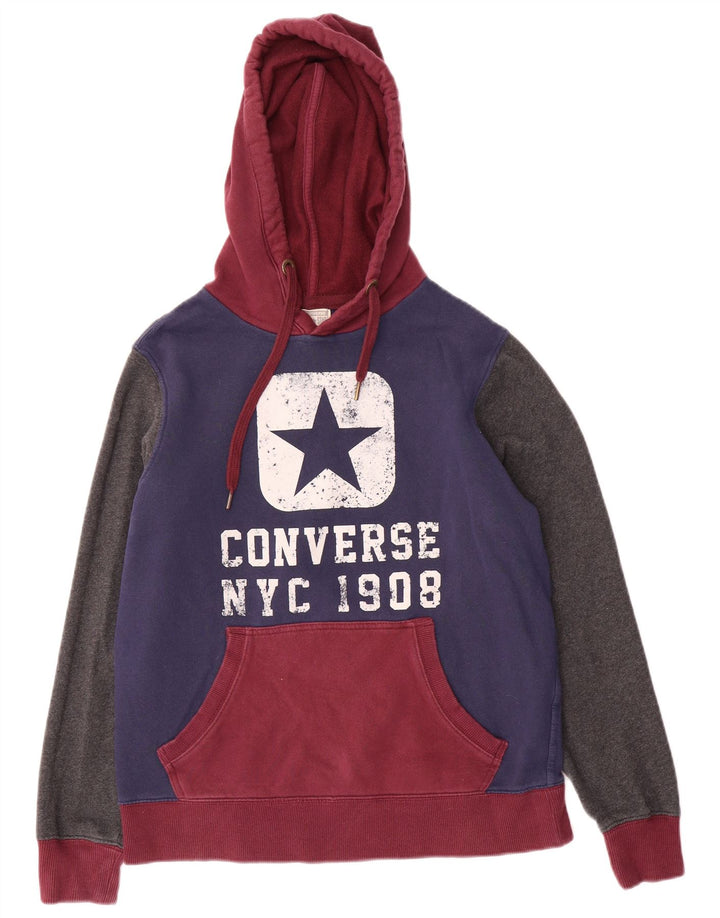 Pulover pentru bărbați Converse Graphic Hoodie, mediu multicolor, bumbac color bloc