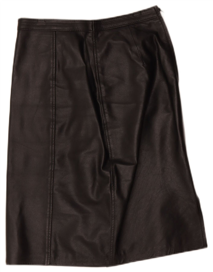 Fusta din piele vintage pentru femei W28 Medium Black