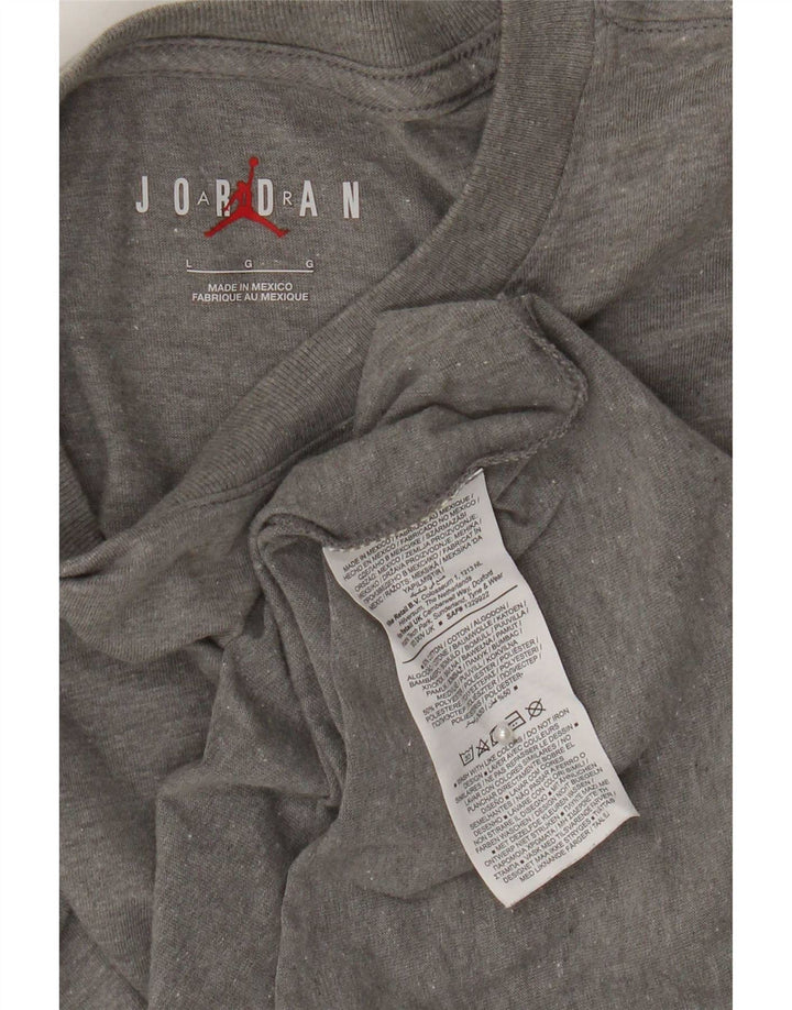 Tricou grafic Jordan pentru bărbați Top mare bumbac gri