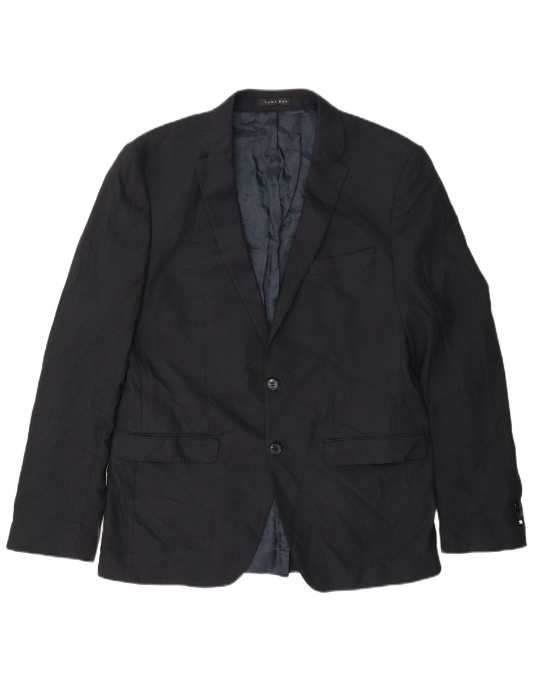 Blazer pentru bărbați Zara cu 2 nasturi EU 52 Mare Bleumarin