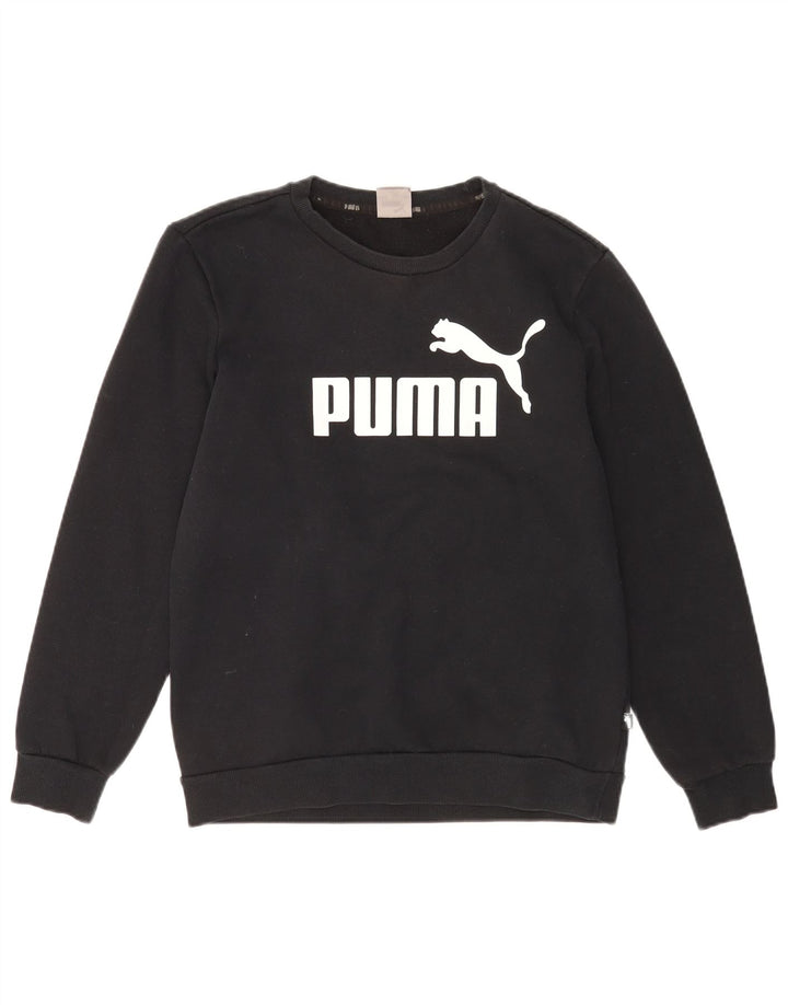 Pulover grafic pentru bărbați Puma, bumbac mic, negru