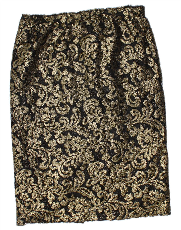 Fusta creion vintage pentru femei W30 Medium Gold Paisley