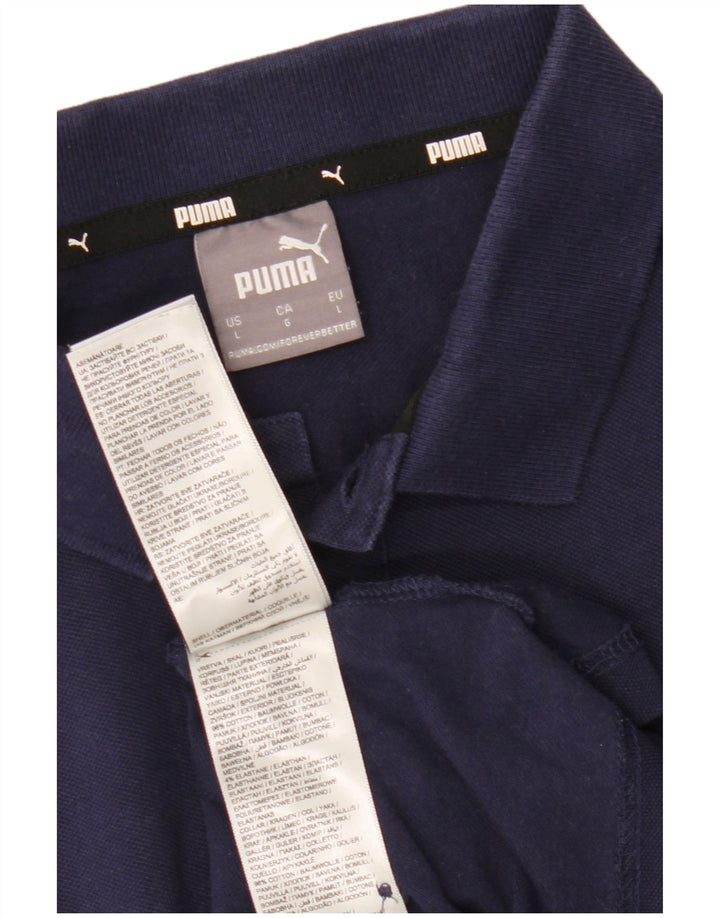 Cămașă polo Puma pentru bărbați, mare, bleumarin, bumbac