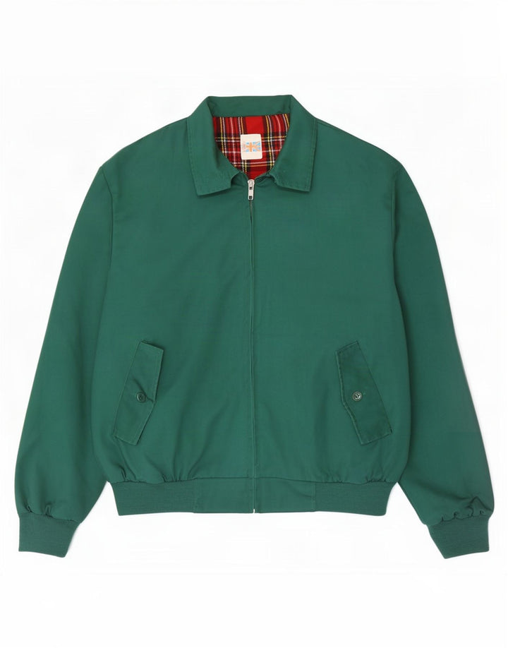 Bomber vintage pentru bărbați UK 40, mare, verde, poliester