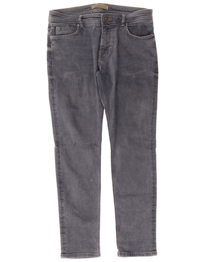 Blugi slim pentru bărbați ZARA EU 44 Large W34 L30 Blue Bumbac