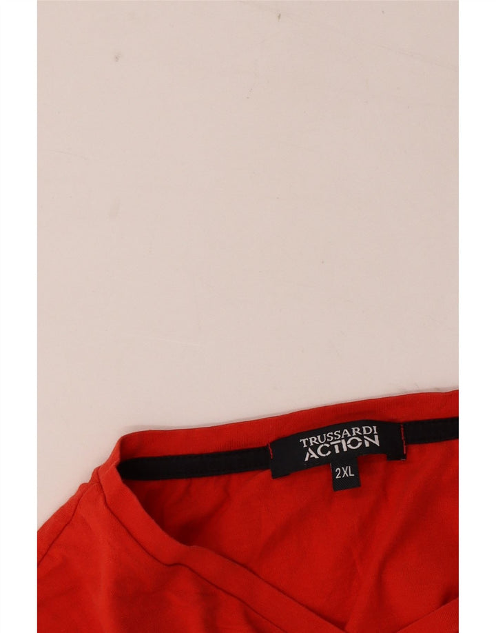 Tricou grafic Trussardi pentru bărbați Top 2XL Roșu
