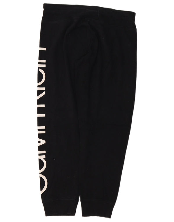 CALVIN KLEIN Pantaloni de trening grafic pentru femei Pantaloni de jogging UK 14 Medium Black