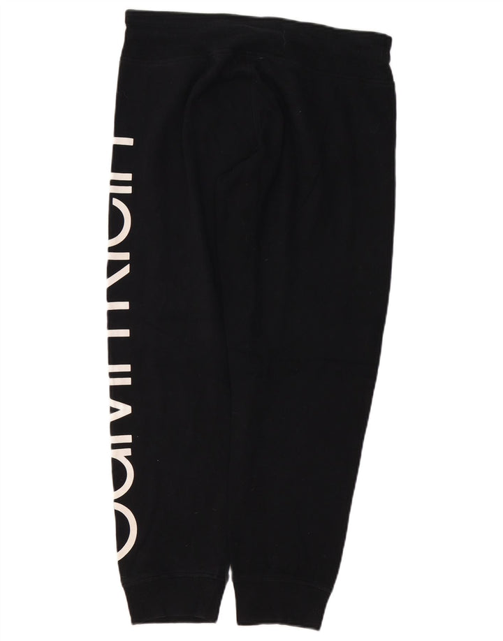 CALVIN KLEIN Pantaloni de trening grafic pentru femei Pantaloni de jogging UK 14 Medium Black