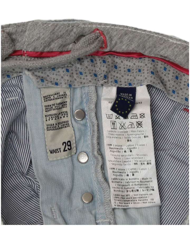 Pantaloni scurți din denim pentru bărbați Gas W29, bumbac albastru mediu