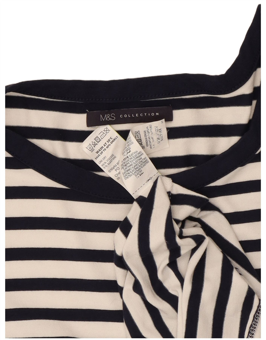 Rochie teacă pentru femei Marks & Spencer UK 12 Medium bleumarin, viscoză cu dungi