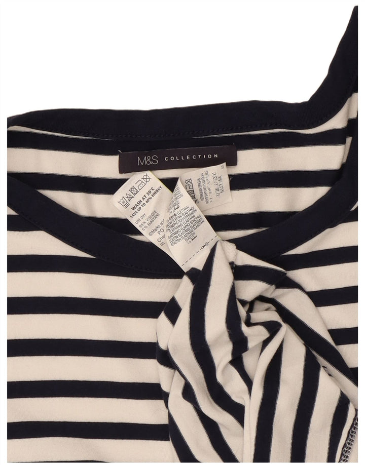 Rochie teacă pentru femei Marks & Spencer UK 12 Medium bleumarin, viscoză cu dungi
