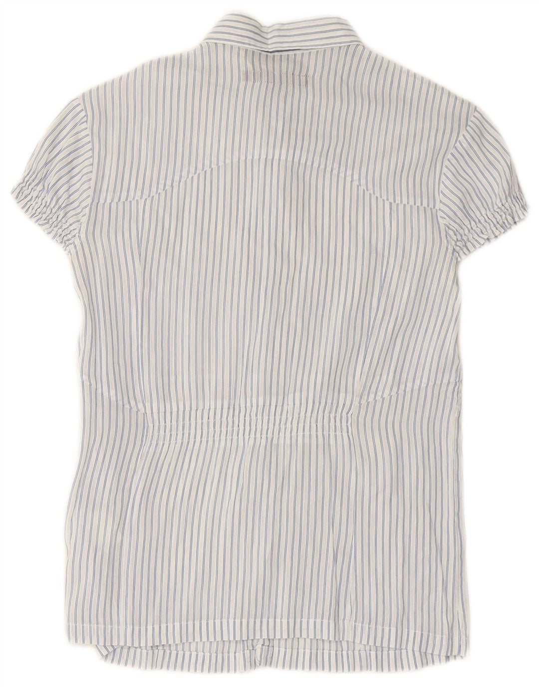 Cămașă cu mânecă scurtă pentru femei CALVIN KLEIN JEANS UK 12 Medium Blue Pinstripe